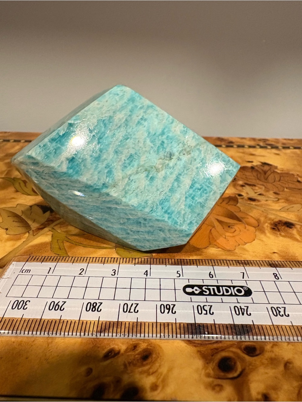 Polished Amazonite Decorative Stone - Blue